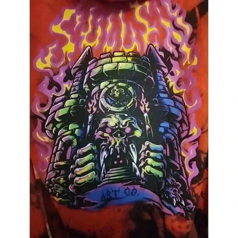 Sullen Men’s‎ Graphic Hoodie Fortress Sz Small Oversized A10 NWT Excellent